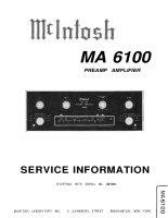 McIntosh MA-6100 - Service manual